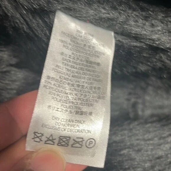 Like New Armani Exchange Fur Lined Moto Jacket Coat Small - Picture 8 of 9